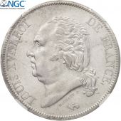 France, Louis XVIII, 5 Francs, 1818 W, Lille, NGC MS61, KM:711.13