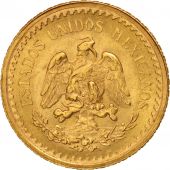 Mexico, 2-1/2 Pesos, 1945, Mexico City, Gold, KM:463