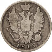 Russie, Alexandre I, 20 Kopeks, 1819, St. Petersburg, Argent, KM:128