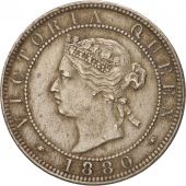 Jamaica, Victoria, Penny, 1880, Heaton, VF(30-35), Copper-nickel, KM:17