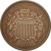 tats-Unis, 2 Cents, 1865, U.S. Mint, Philadelphia, TTB, Copper-Tin-Zinc, KM:94