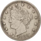 tats-Unis, Liberty Nickel, 5 Cents, 1883, U.S. Mint, Philadelphia, TTB