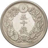 Japon, Yoshihito, 50 Sen, 1912, TTB+, Argent, KM:37.1