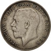 Grande-Bretagne, George V, 1/2 Crown, 1921, TB, Argent, KM:818.1a