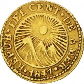 CENTRAL AMERICAN REPUBLIC, 1/2 Escudo, 1847, San Jose,  Costa Rica, EF(40-45)