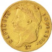 France, Napolon I, 20 Francs, 1815, Paris, TB+, Or, KM:705.1, Gadoury:1025a