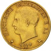 ITALIAN STATES, KINGDOM OF NAPOLEON, 20 Lire, 1808, Milan, EF(40-45), Gold
