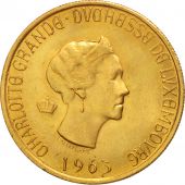 Luxembourg, 20 Francs, 1963, Brussels, MS(63), Gold, KM:M2b