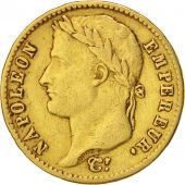 France, 20 Francs, 1813, Genoa, EF(40-45), Gold, KM:695.2, Gadoury:1025