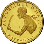 Haiti, 20 Gourdes, 1970, AU(55-58), Gold, KM:66