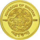 Bhutan, Jigme Khesar Namgyel Wangchuck, 100 Ngultrums, 2011, MS(65-70), Gold
