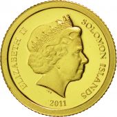 Solomon Islands, Elizabeth II, 5 Dollars, 2011, B.H. Mayer, MS(65-70), Gold