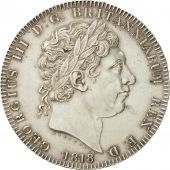 Grande-Bretagne, George III, Crown, 1818, Londres, SUP+, Argent, KM:675