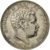 Portugal, Carlos I, 1000 Reis, 1899, AU(50-53), Silver, KM:540