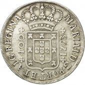 Portugal, Maria I, 400 Reis, Pinto, 480 Reis, 1793, Lisbon, EF(40-45), Silver