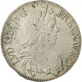 France, Louis XIV, 1/2 cu  la mche longue, 1649, Toulouse, TB, KM:164.13