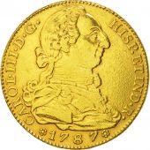 Spain, Charles III, 4 Escudos, 1787, Madrid, AU(50-53), Gold, KM:418.1a
