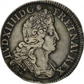 France, Louis XIV, 1/4 cu aux insignes, 1702, Bordeaux, EF(40-45), KM:324.7