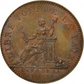 France, Essai de Brzin  la Paix (Monnoye), 1792, AU(55-58), Copper