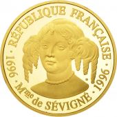 France, Mme de Svign, 500 Francs, 1996, Paris, FDC, Or, KM:1139