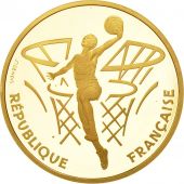 France, Basket-Ball, 500 Francs, 1991, Paris, MS(65-70), Gold, KM:977