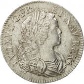 France, Louis XV, cu de France-Navarre, 1718, Paris, MS(60-62), Silver, KM:435