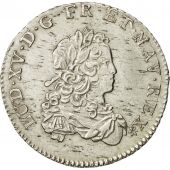 France, Louis XV, 1/3 cu de France, 1721, Caen, SUP+, Argent, KM:457.5