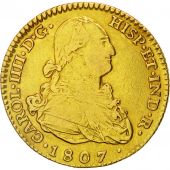 Spain, Charles IV, 2 Escudos, 1807, Madrid, EF(40-45), Gold, KM:435.1