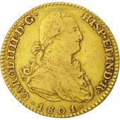 Espagne, Charles IV, 2 Escudos, 1801, Madrid, TB+, Or, KM:435.1