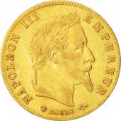 France, Napoleon III, 5 Francs, 1866, Strasbourg, AU(50-53), KM:803.2