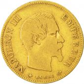 Monnaie, France, Napoleon III, 10 Francs, 1855, Strasbourg, TB, Or, KM:784.4