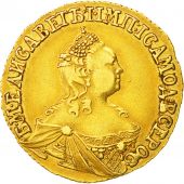 Monnaie, Russie, Elizabeth, 2 Roubles, 1756, St. Petersburg, TTB+, Or, KM:23.1