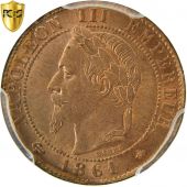 Monnaie, France, Napoleon III, Centime, 1861, Paris, PCGS MS64RD, KM:795.1