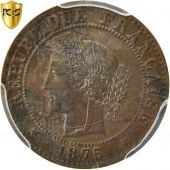 Monnaie, France, Crs, Centime, 1875, Bordeaux, PCGS, MS63BN, Bronze
