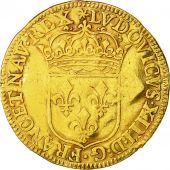 Coin, France, Louis XIII, cu dor, Ecu dor, 1641, Paris, VF(20-25), Gold