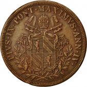Monnaie, tats italiens, PAPAL STATES, Pius IX, 5 Baiocchi, 1849, Roma, TTB+