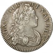 Monnaie, France, Louis XV, cu de France-Navarre, Ecu, 1718, La Rochelle, TB+