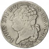 Coin, France, Louis XVI,  cu de 3 livres franois, 1/2 ECU, 3 Livres, 1792