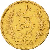 Coin, Tunisia, Ali Bey, 10 Francs, 1891, Paris, EF(40-45), Gold, KM:226