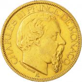 Monnaie, Monaco, Charles III, 100 Francs, Cent, 1884, Paris, TTB+, Or, KM:99