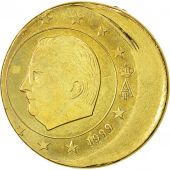 Belgium, 50 Euro Cent, 1999, Faute - Frappe dcentre, MS(63)