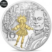 France, Monnaie de Paris, 10 Euro, Europa - Voltaire, 2018, MS(65-70), Silver