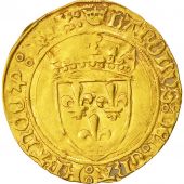 Monnaie, France, Charles VIII, Ecu dor, Rouen, TTB, Or, Duplessy:575