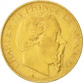 Coin, Monaco, Charles III, 20 Francs, Vingt, 1878, Paris, EF(40-45), Gold, KM:98