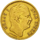 Coin, Serbia, Milan I, 10 Dinara, 1882, EF(40-45), Gold, KM:16
