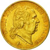 Coin, France, Louis XVIII, 40 Francs, 1817, Paris, MS(63), Gold