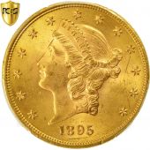 Monnaie, tats-Unis, Liberty Head, $20, Double Eagle, 1895, PCGS MS63+