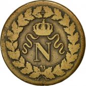 Monnaie, France, Napolon I, Decime, 1814, Strasbourg, TB+, Bronze