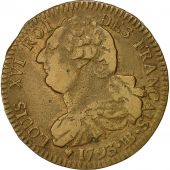Coin, France, 2 sols franais, 2 Sols, 1793, Strasbourg, EF(40-45), Bronze