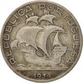 Portugal, 10 Escudos, 1954, TB+, Argent, KM:586